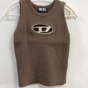 Diesel  Rib knit viscose polyester-blend tank top